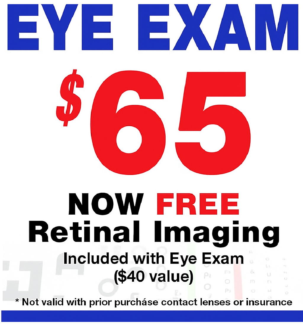 Eye Exams $65